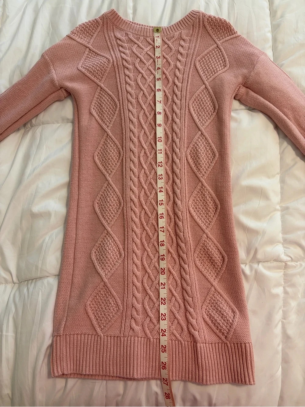 Gap Kids pink cable knit sweater dress - Size M